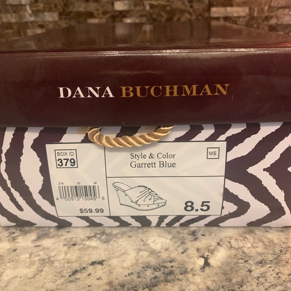 Dana Buchman Denim and Cork Wedges NIB 8.5 - Picture 2 of 6